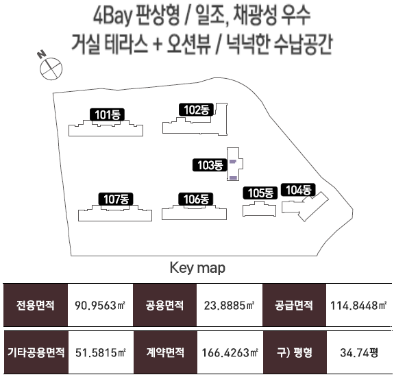 군산 예다음 세대안내 - 90㎡ 위치도