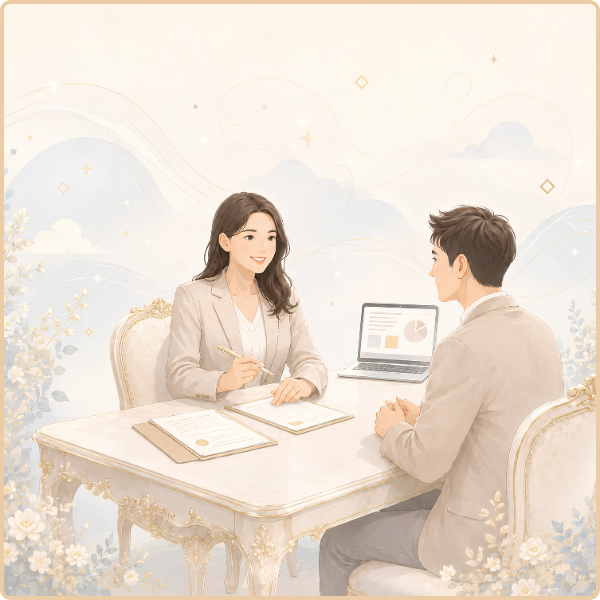 방문상담 및 가입 절차 인포그래픽