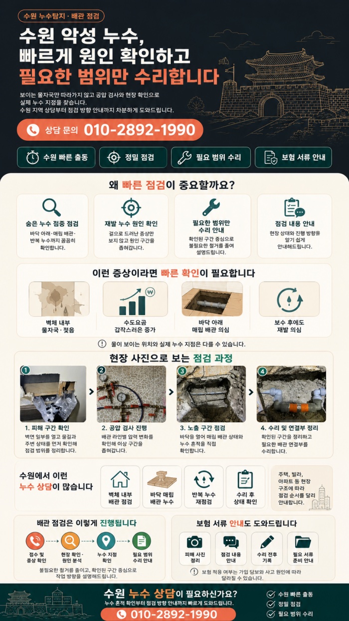 수원 누수탐지 전문업체