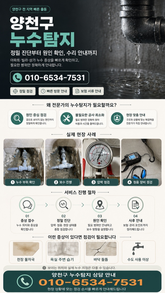 양천구 누수탐지 전문업체