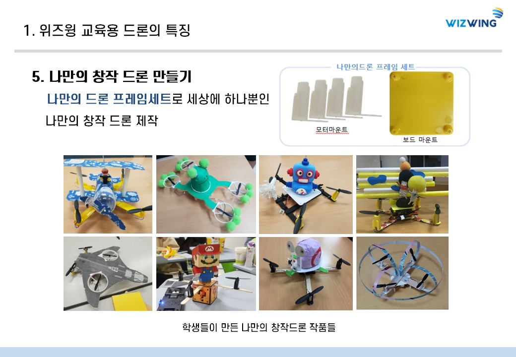 위즈윙 드론 특징