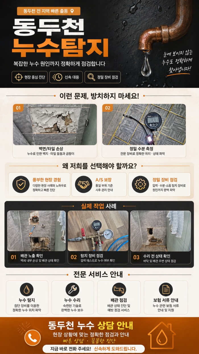 동두천 누수탐지 전문업체