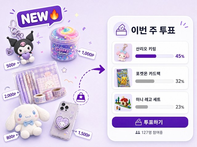 칭찬모아 신규 상품 학생 투표