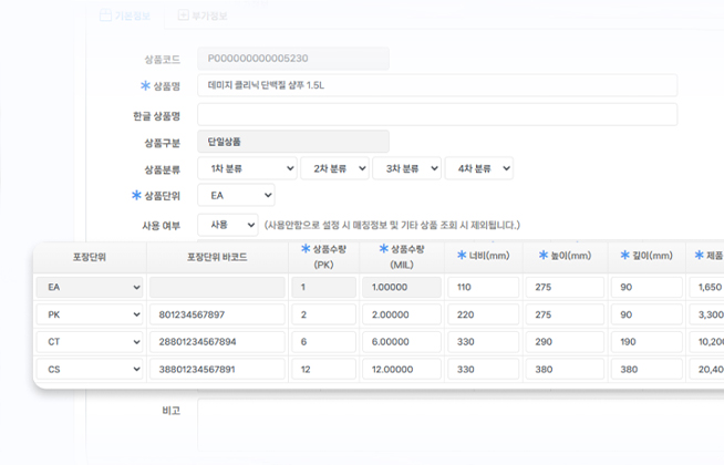 ShopEasy 상품 마스터 정보 통합 관리 화면