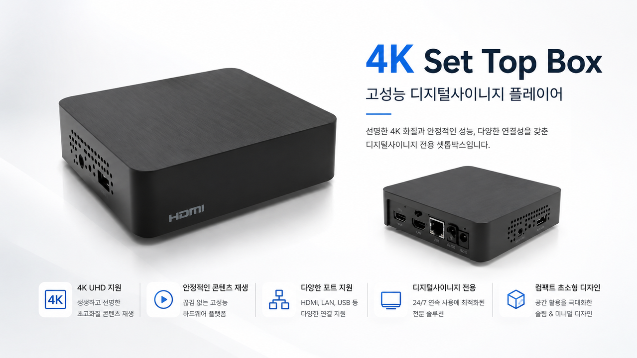 Set Top Box 연계(43인치, 50인치, 55인치, 65인치, 75인치, 86인치, 100인치 적용))