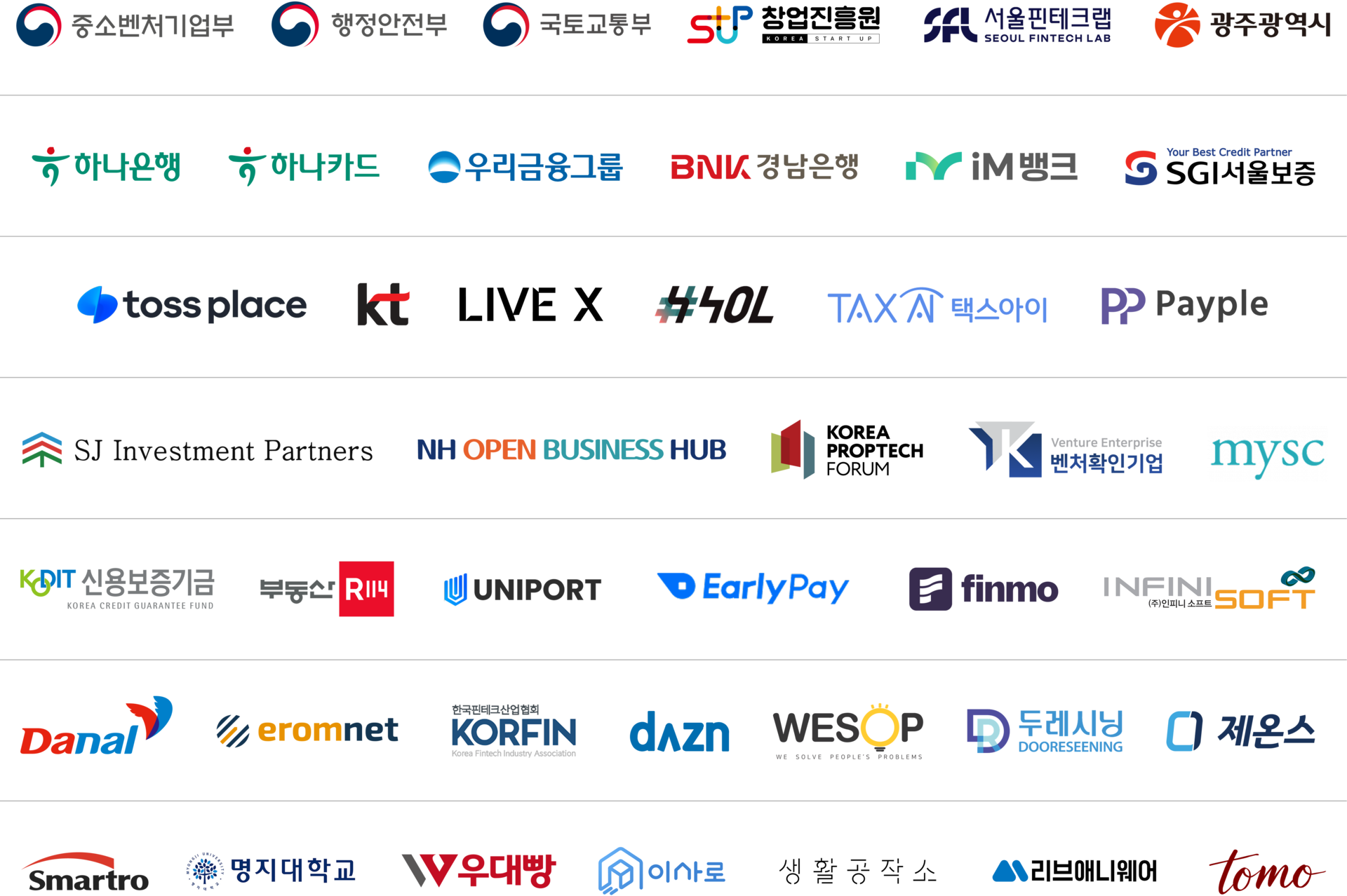 하나은행, 하나카드, 우리금융그룹, 경남은행, 광주광역시, 부산광역시 등 국내 1금융권과 지자체가 선택한 파트너 집업페이 월세 카드결제 서비스