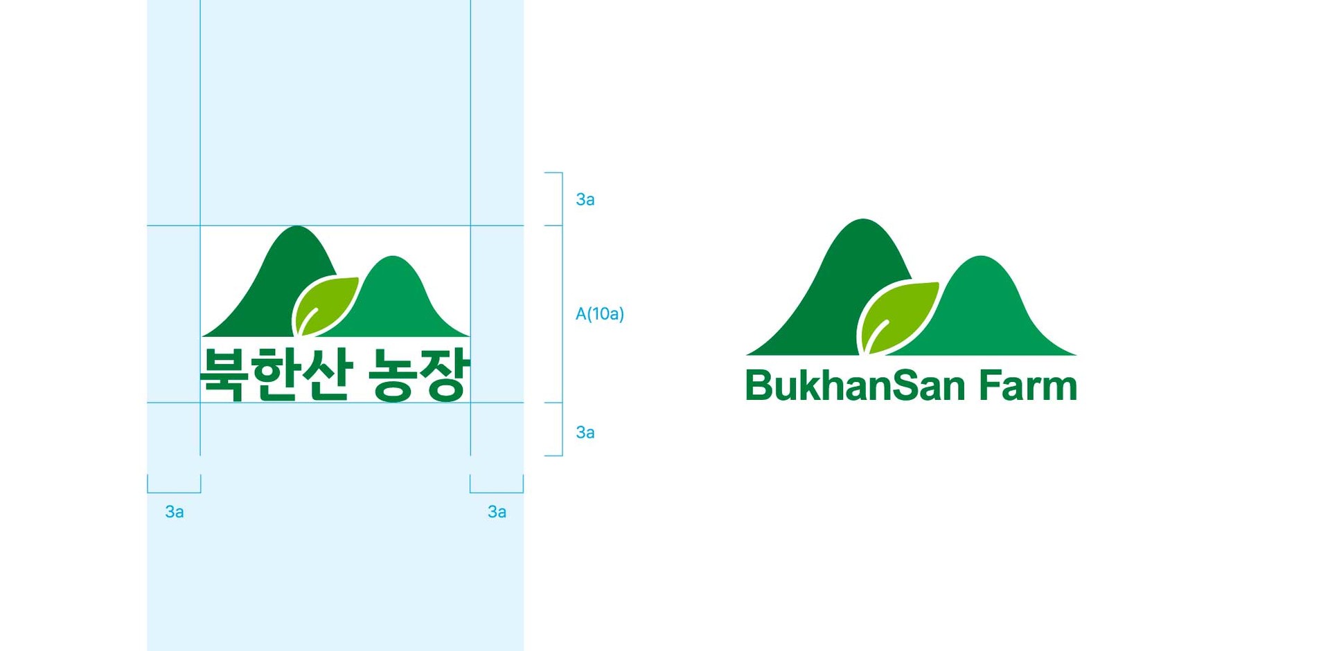 강북구청 북한산 농장 스마트팜 브랜딩 로고