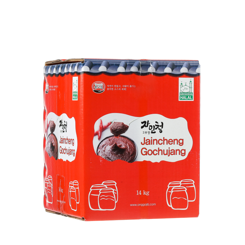 <p id="pr1">Jaincheong Moms<br>Gochujang<br><span class="small-textup">NET WT. 14kg</span></p>