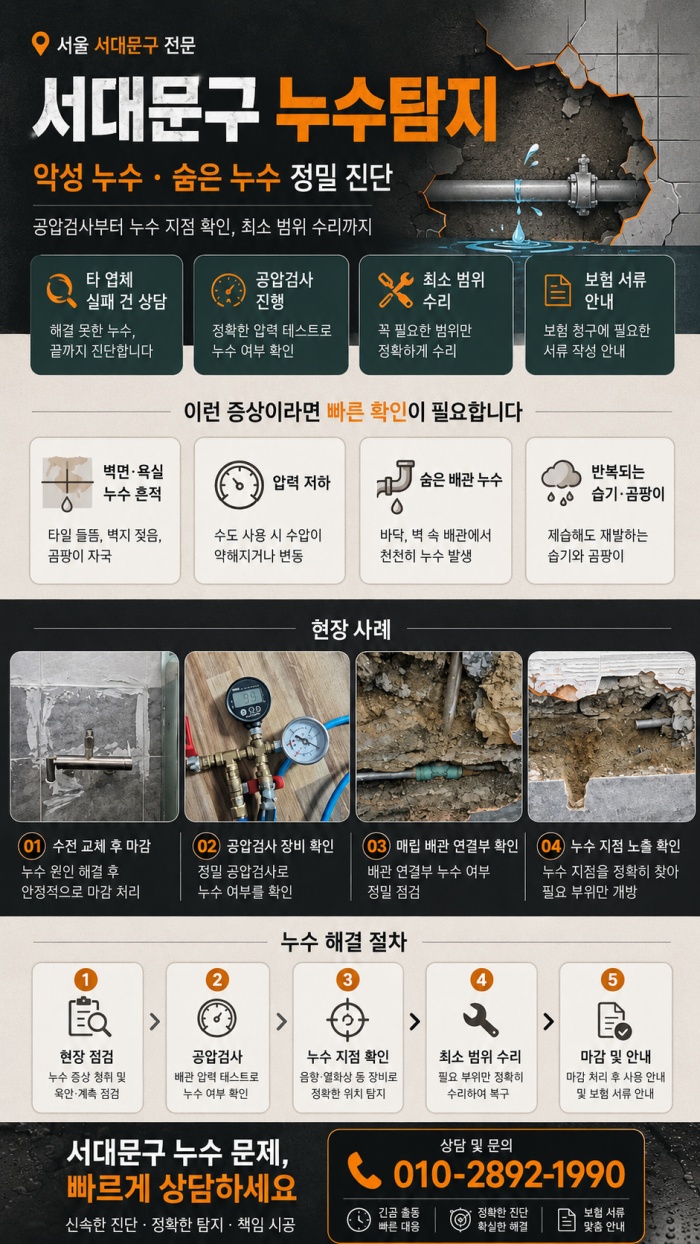 서대문구구 누수탐지 전문업체