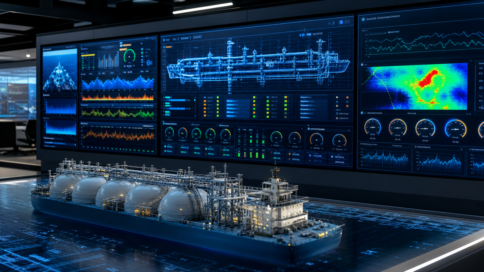 Real vessel data integration structure screen