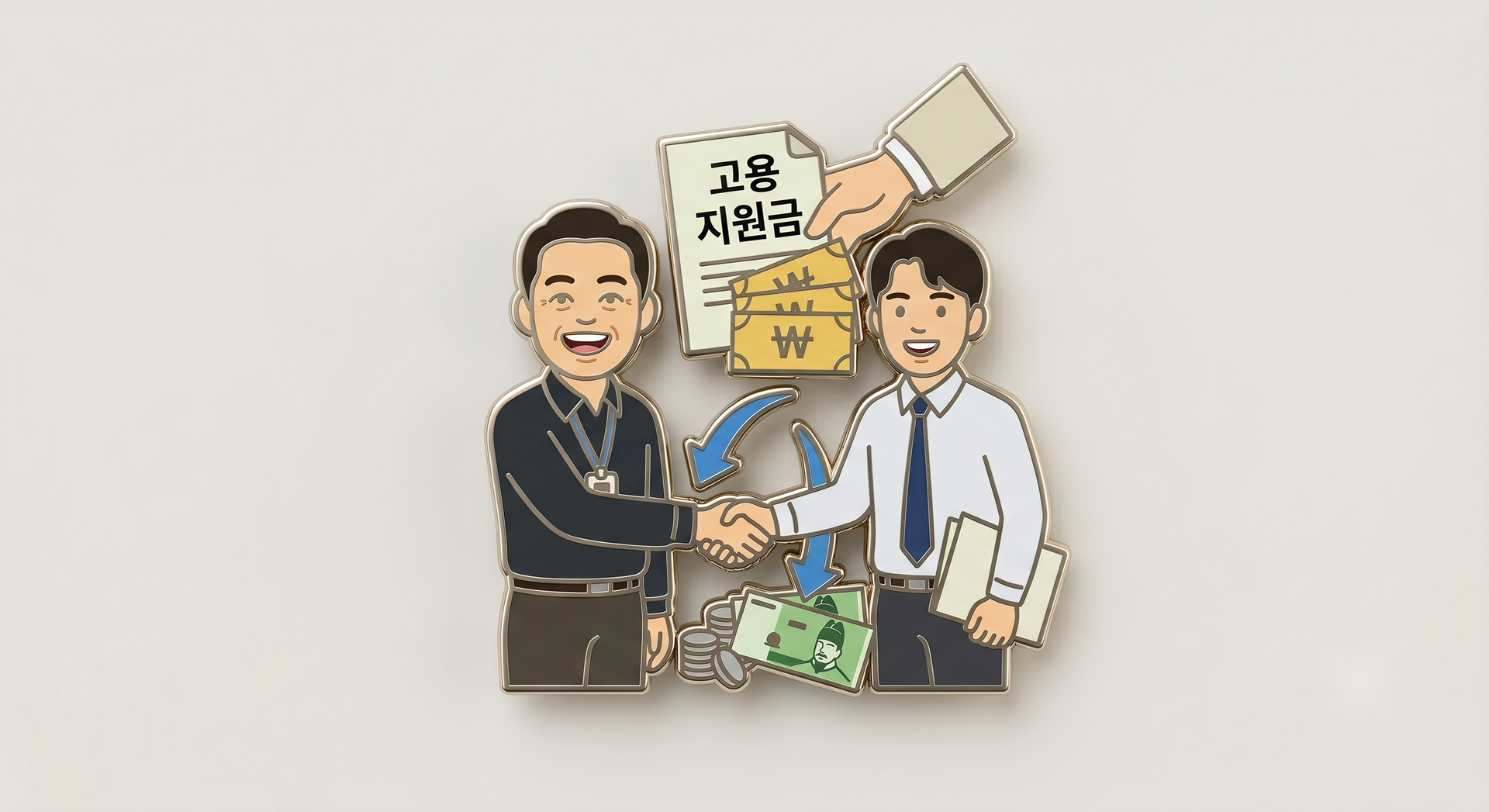 고용지원금 안내 일러스트