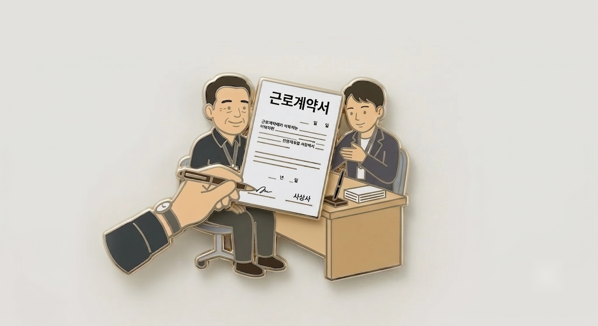 근로계약서 정비 일러스트