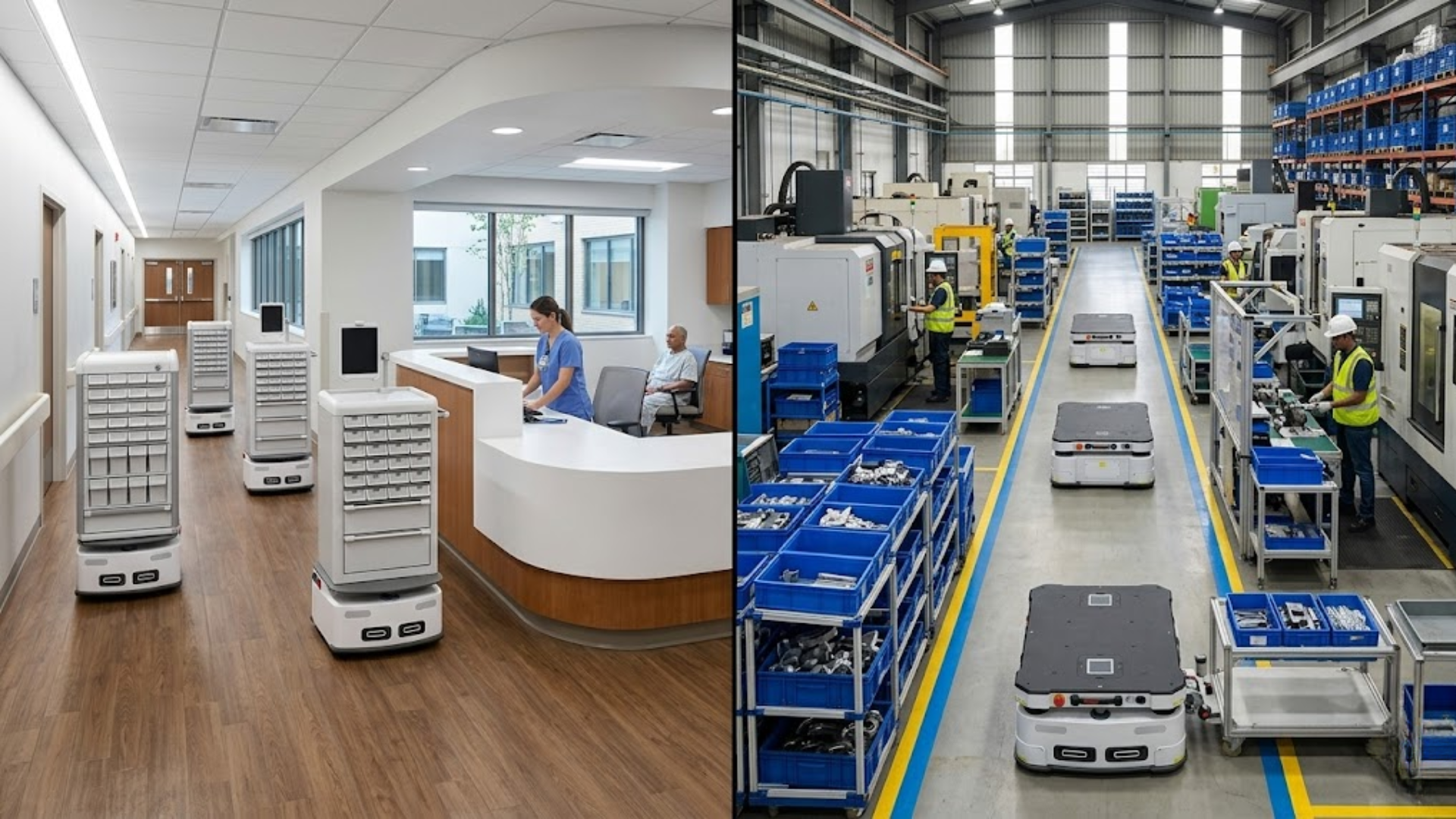 Real deployments in factory and hospital