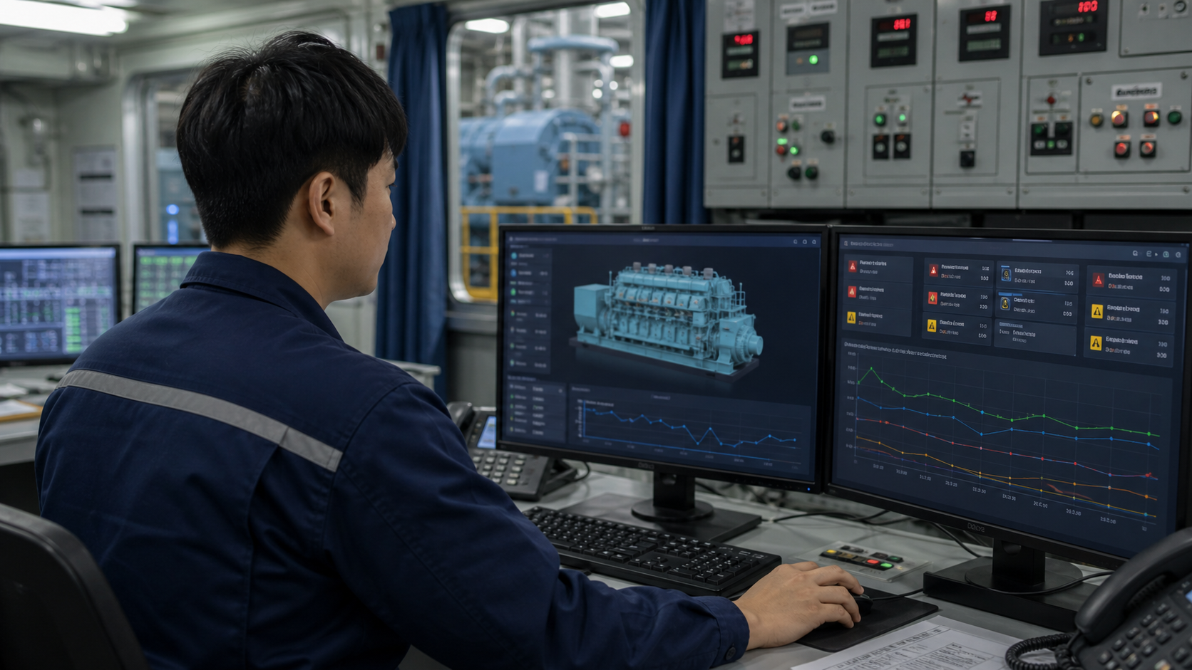 Ship monitoring image based on real-time data integration