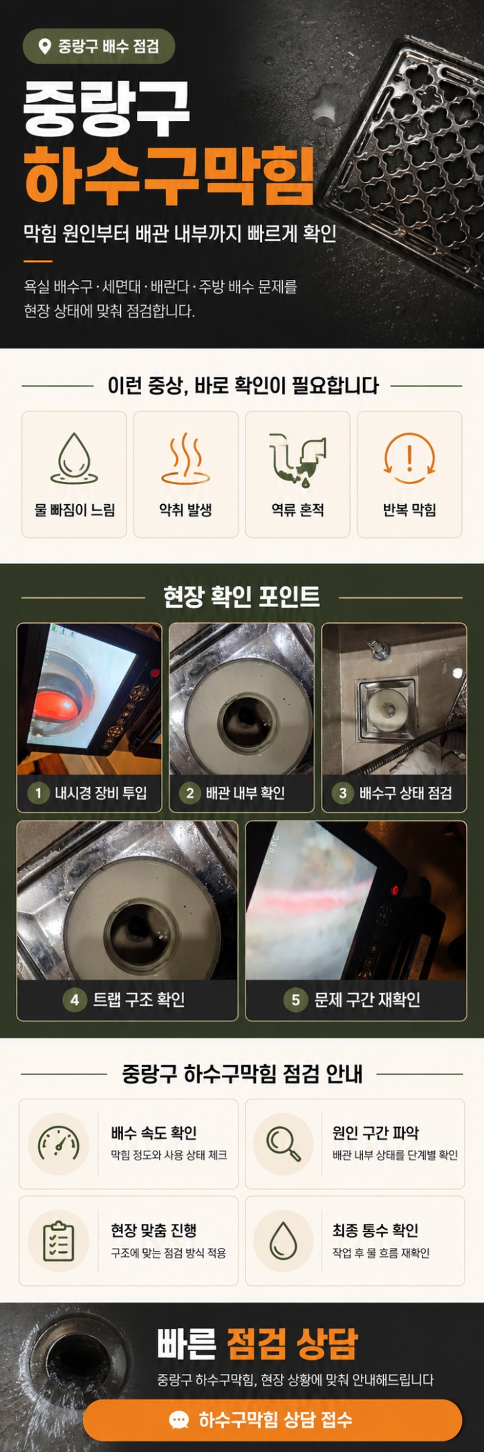 중랑구 하수구막힘 업체