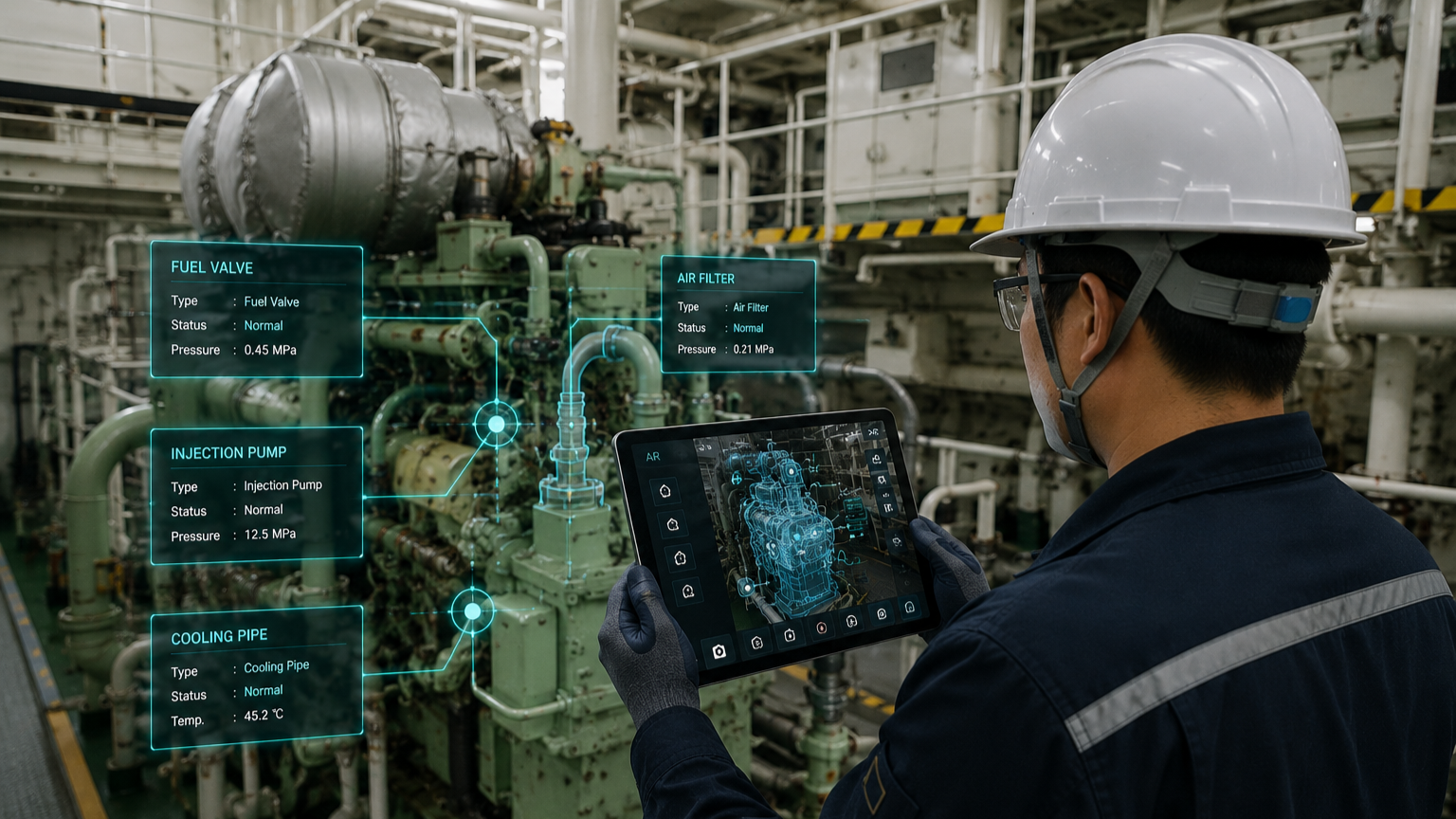 Smart Marine Cloud digital twin and XR integration screen