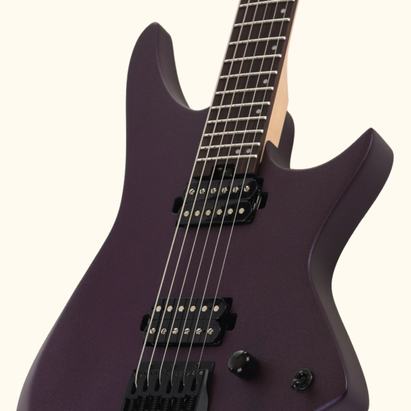 Dual uncovered ceramic humbuckers on the Hex Guitars HN3 BAR S/MDP