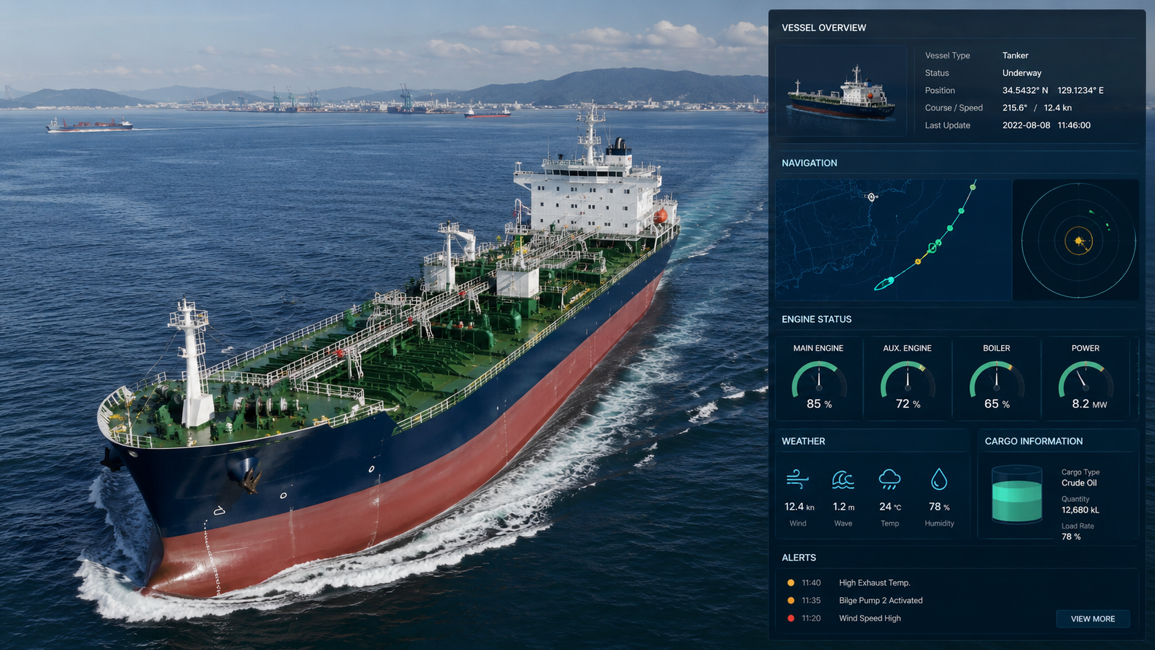 Smart Marine Cloud cloud-based data integration screen