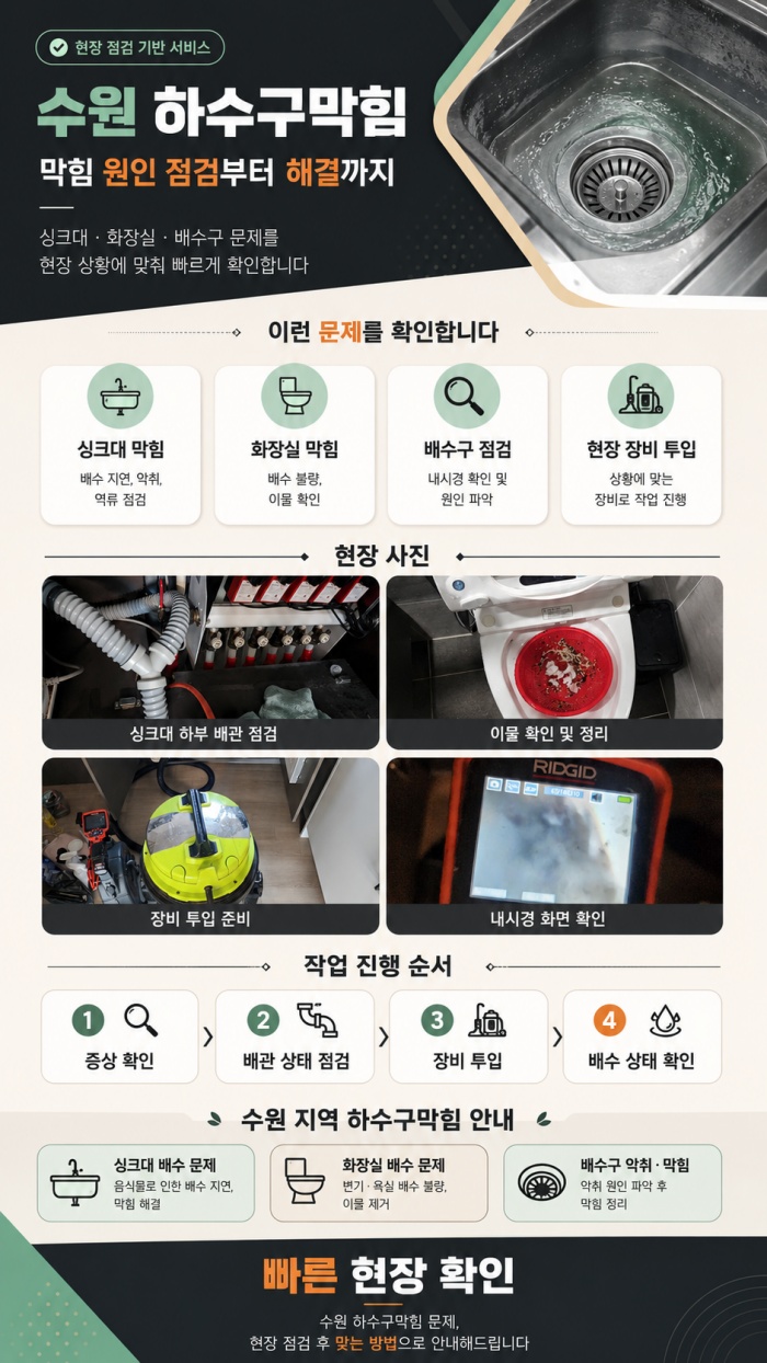 수원 하수구막힘 업체