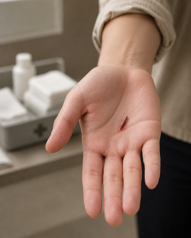 Do not remove embedded foreign objects from a wound