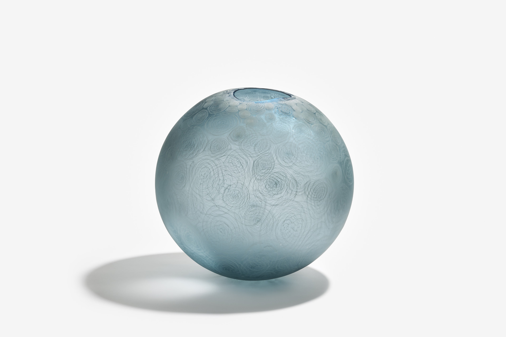 Nocturne in Lunar Light 달빛 녹턴 / 2026 / Blown, sandblasted and acid polished glass / 44h x 45w x 46d cm