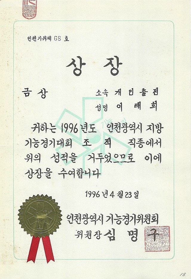 1996년 조적 금상