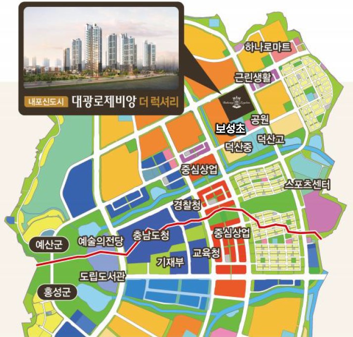 내포 대광 로제비앙 입지환경 - 세부위치도