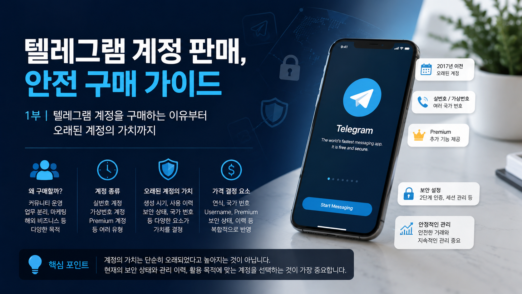 텔레그램 계정 판매, 안전 구매 가이드