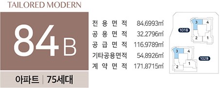 세대안내 - 아파트 84㎡B 플랜