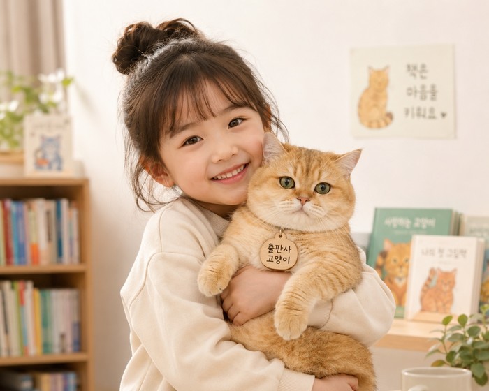 학습지보다 중요한 공부 습관, 고양이를 안고 웃는 아이, 초등 학습지 가이드, 스틸당