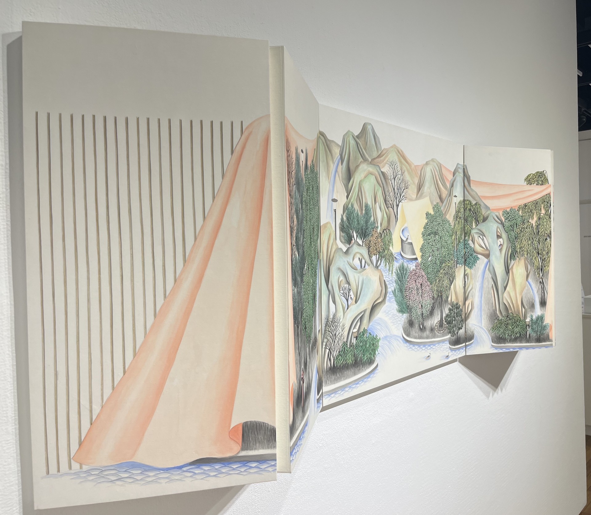 임현경, 펼쳐진 정원, 70x210cm, 2024