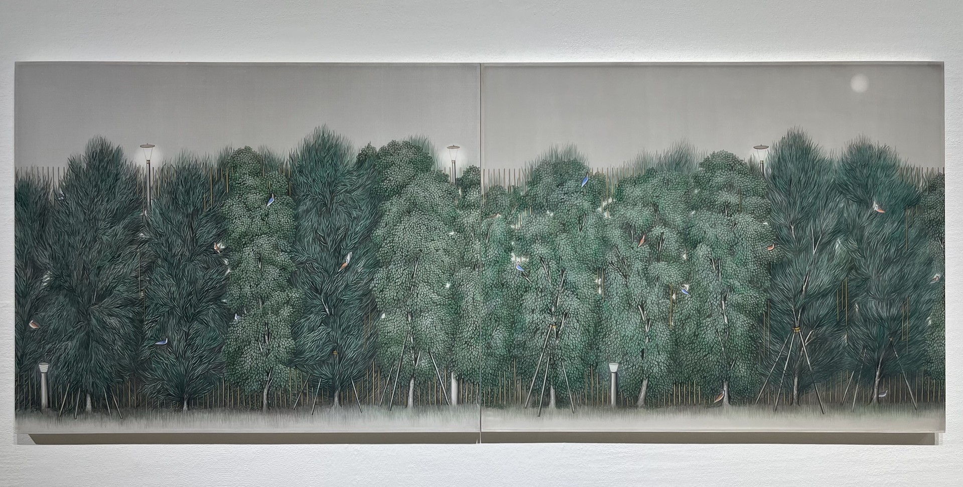 임현경, 밤의 산책자, 72x91.5cmx2ea, 2025