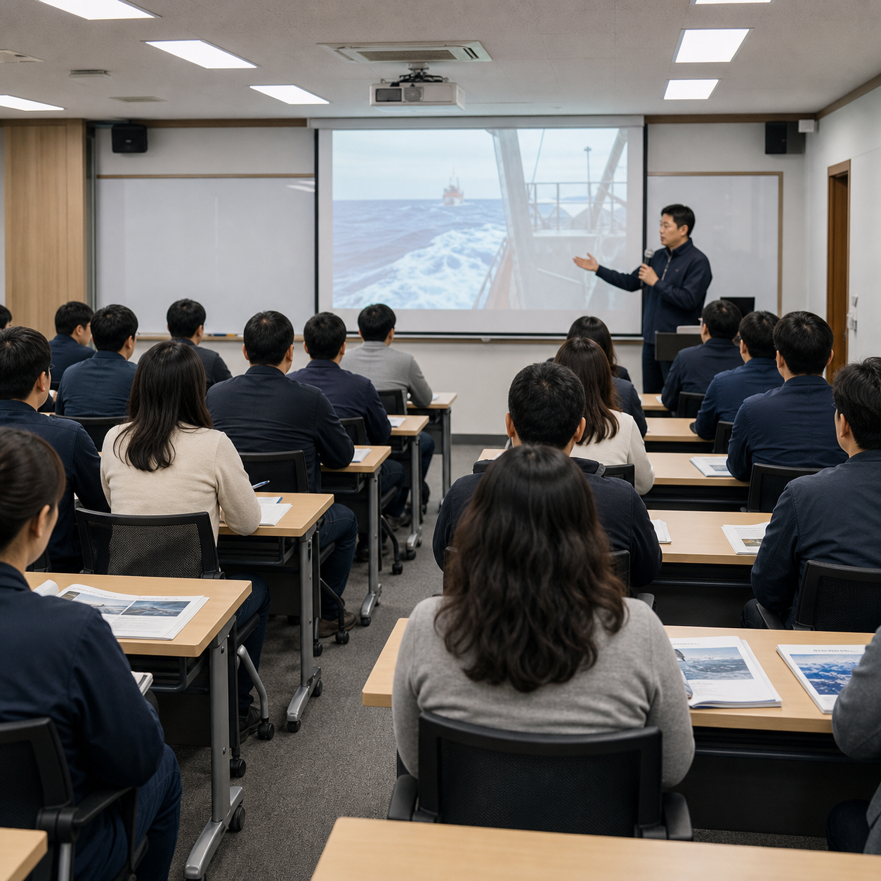 전통적인 해양 안전 교육 환경 이미지