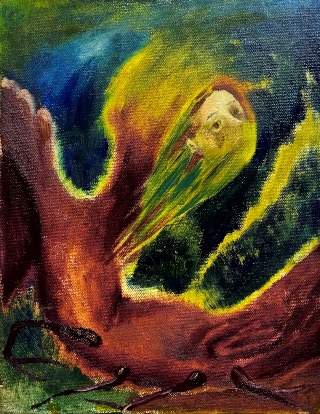 〈피난 별〉, 2026, Oil on canvas, 25.5 × 18 cm