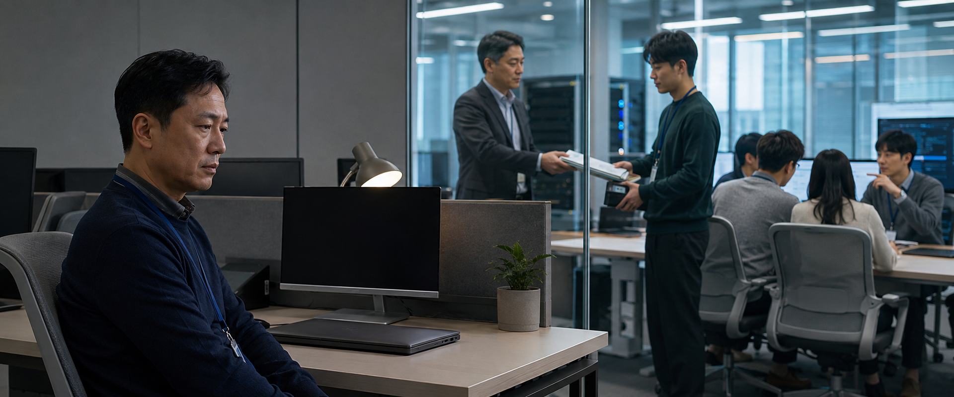상사가 호통치는 일러스트