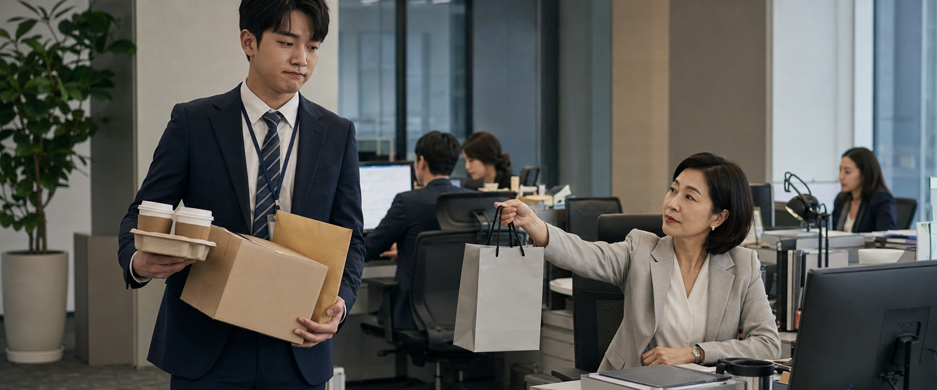 심부름 가는 사람 일러스트