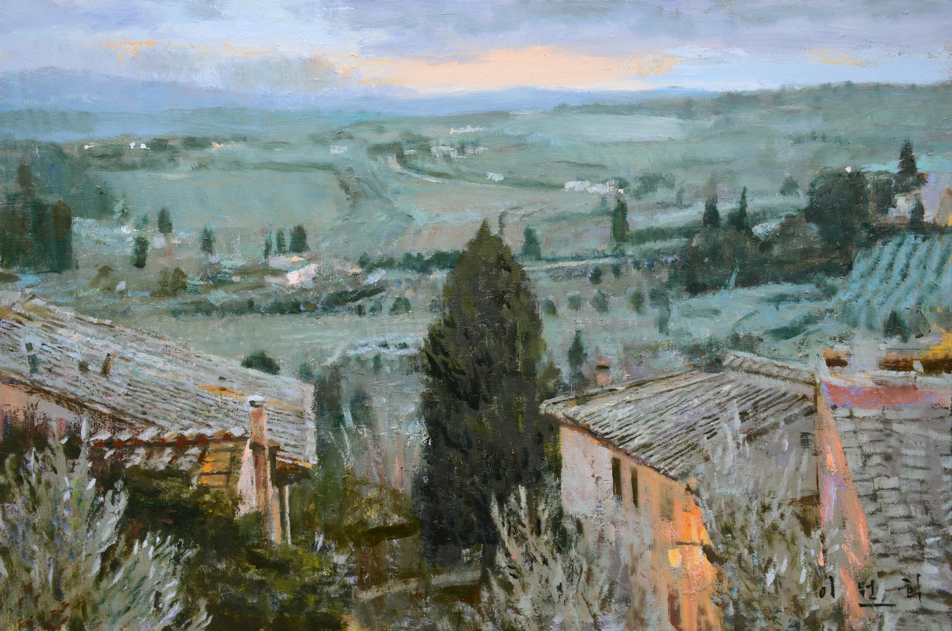 이원희, San Gimignano, 2026, oil on canvas, 60.5x91cm .  © Lee Wonhee / Gallery J.ONE