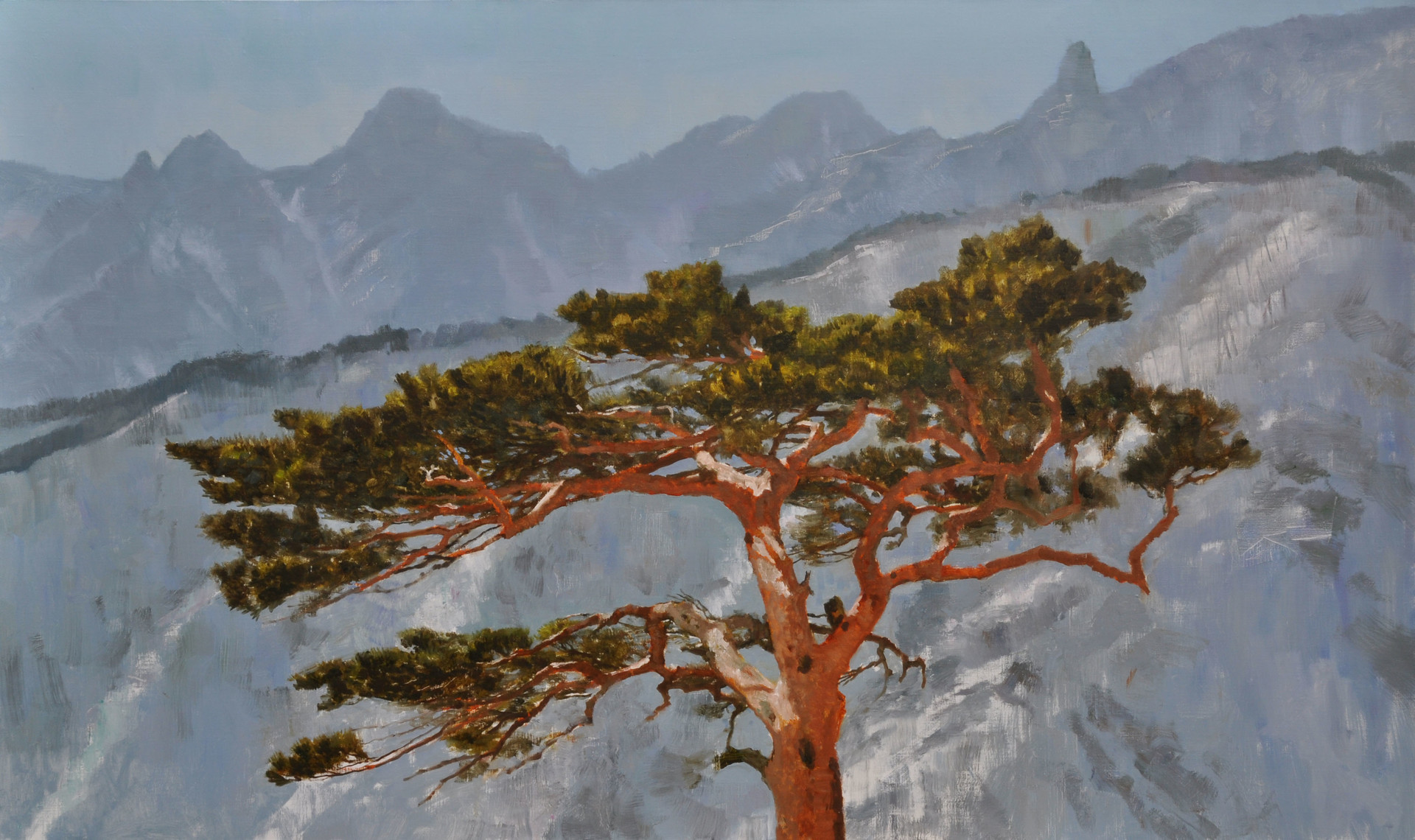 松(雪岳), 2011, oil on canvas, 162.2 x 130.3 cm (100호)  © Lee Wonhee / Gallery J.ONE