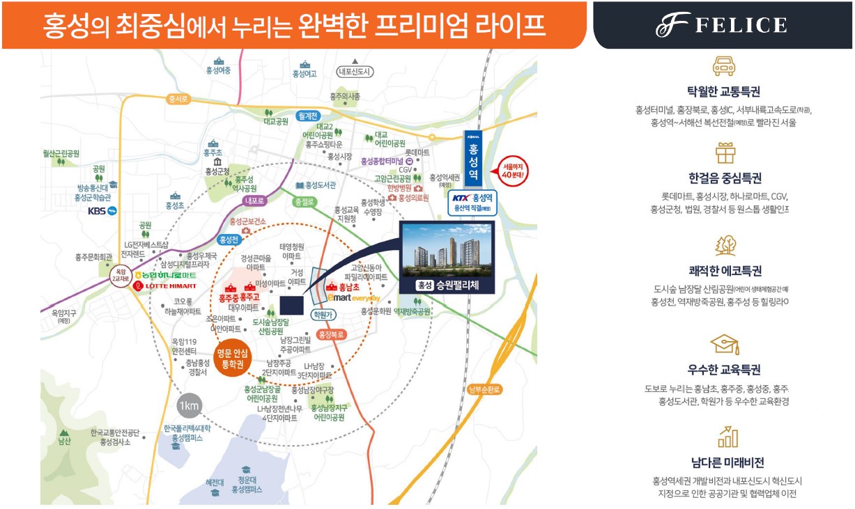 홍성 승원 팰리체 위치도