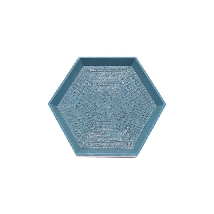 Traditional Hexagonal Lacquered Serving Tray
