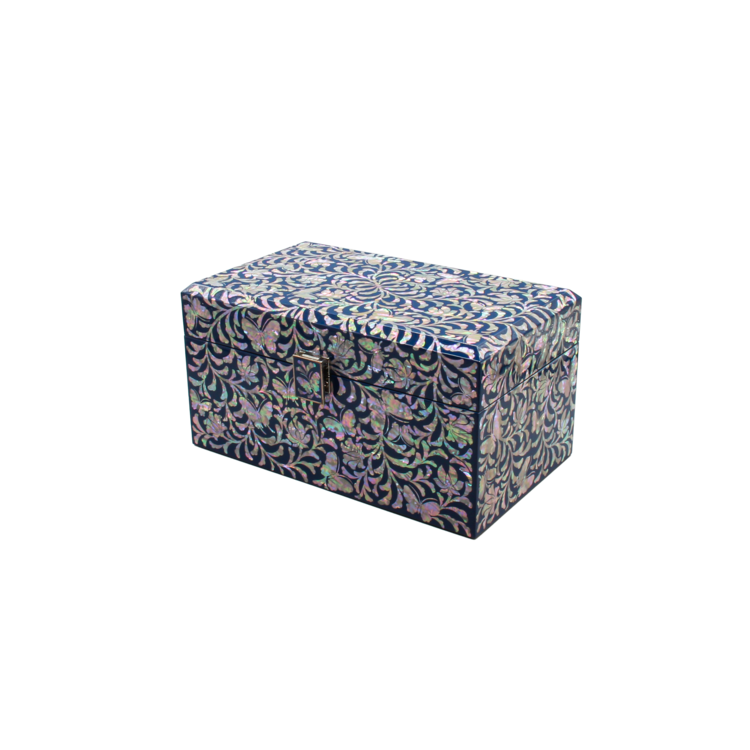 Butterfly & Arabesque Lacquer High Chest
