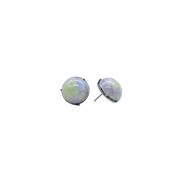 Galaxy Silver Cloisonné Earrings