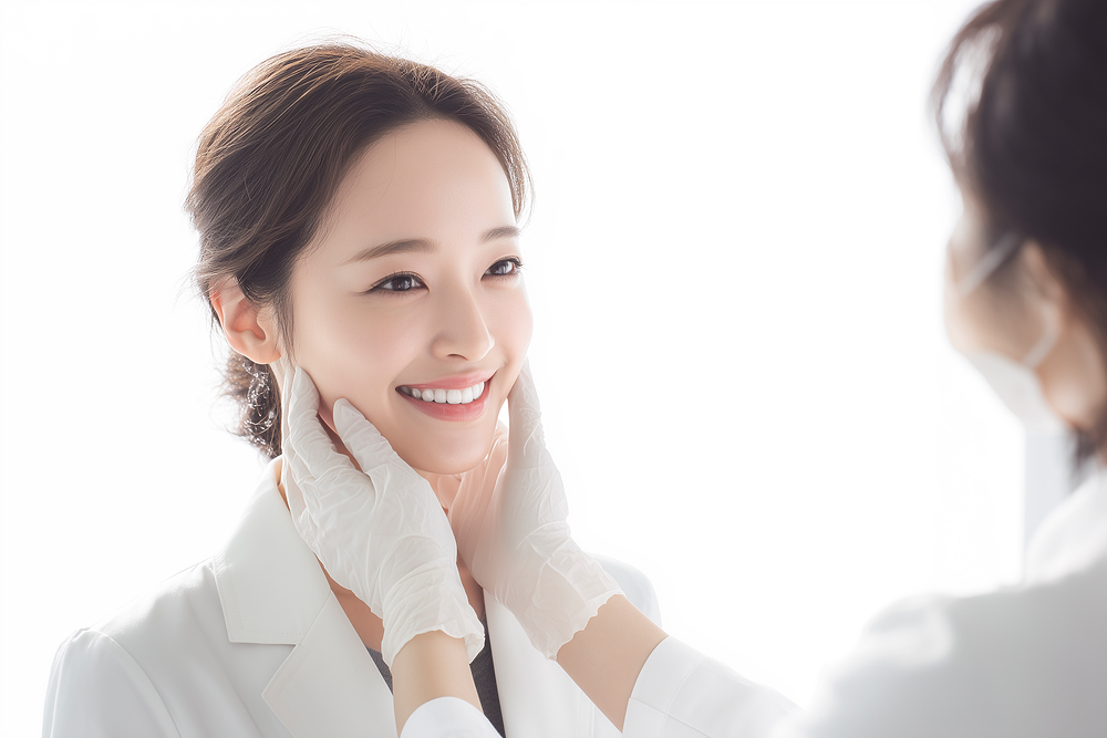 <p style="font-size:19px; font-weight:500; margin:0 0 8px;">정밀 상태 분석</p>  <p style="font-size:14px; font-weight:400; margin:0;">피부 상태와 얼굴 균형, 개선 포인트를 세심하게 확인합니다</p>