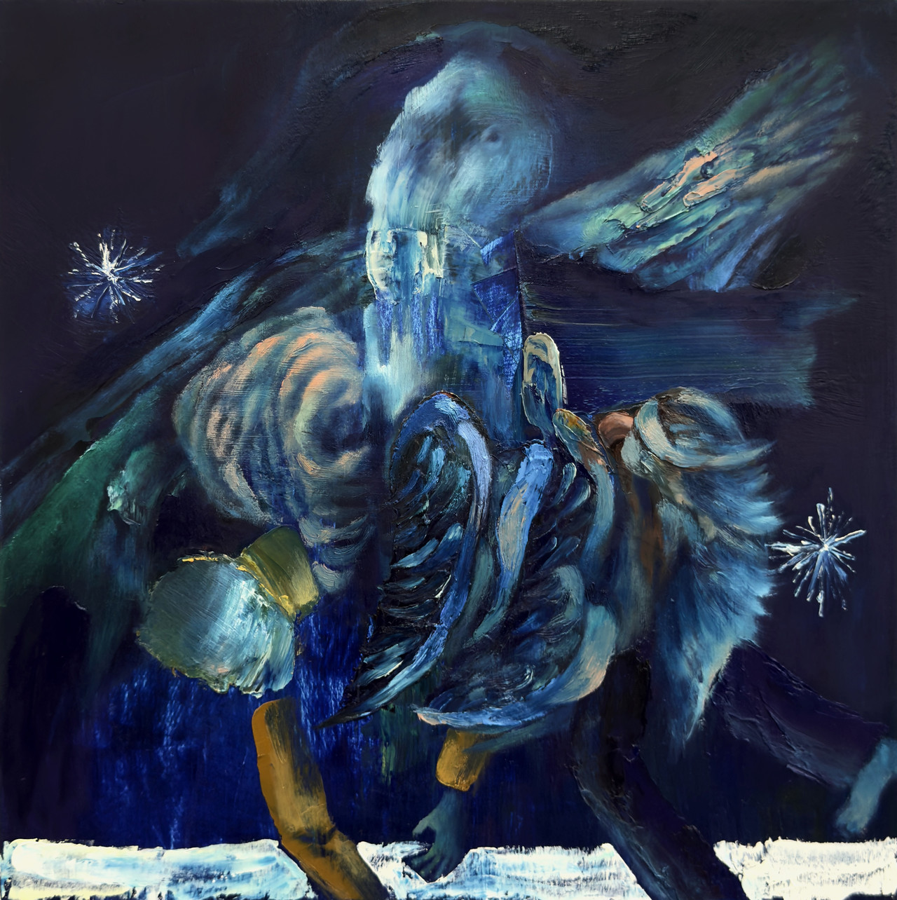 〈날갯짓〉, 2026, Oil on canvas, 30 × 30 cm