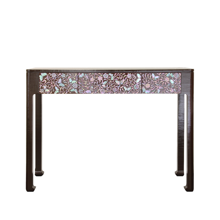 Butterfly arabesque hemp console two-tone
