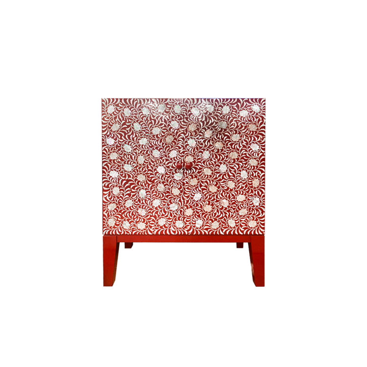 Peony Arabesque Mother-of-Pearl Cabinet