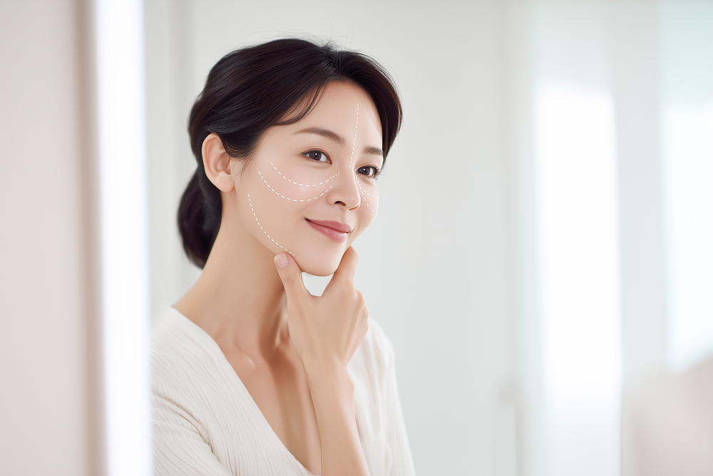 <span style="font-size:20px; font-weight:800;">앞볼 꺼짐</span><br><br> <span style="font-size:15px; font-weight:500; line-height:1.6;">  중안면 볼륨 감소로 <br>인상이 피곤해 보이는 경우</span>