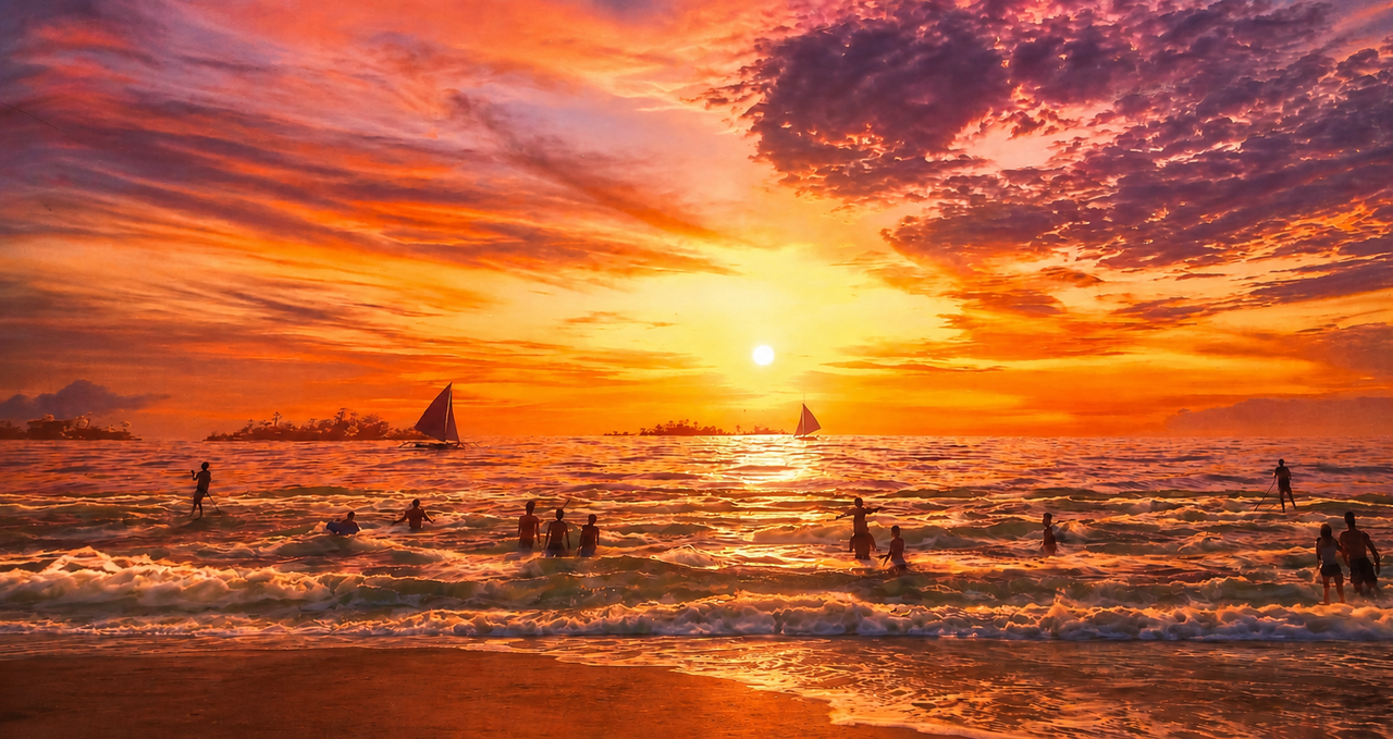 <span style="font-weight: bolder; letter-spacing: 0.5px; color: white; text-shadow: 0.7px 0.7px rgba(0, 0, 0, 0.2)">SUNSET BEACH</span>