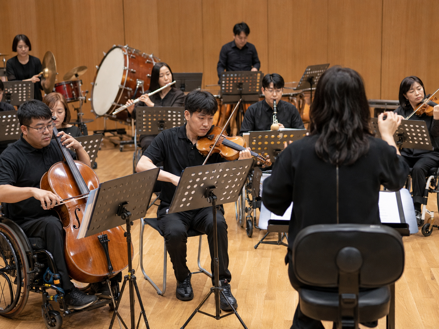 공연 중인 장애예술인 연주자