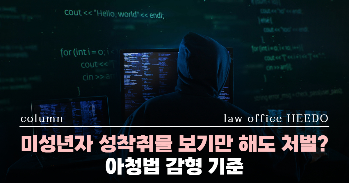미성년자성착취물, 미성년자성착취물 처벌, 미성년자 아청법, 성범죄전문변호사, 아청법 변호사, 아청법 실형